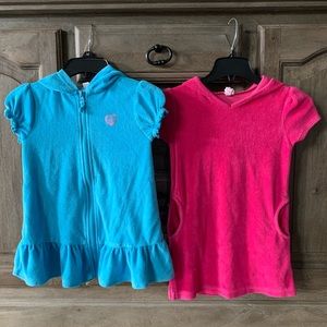 Girls French terry swim suit cover up